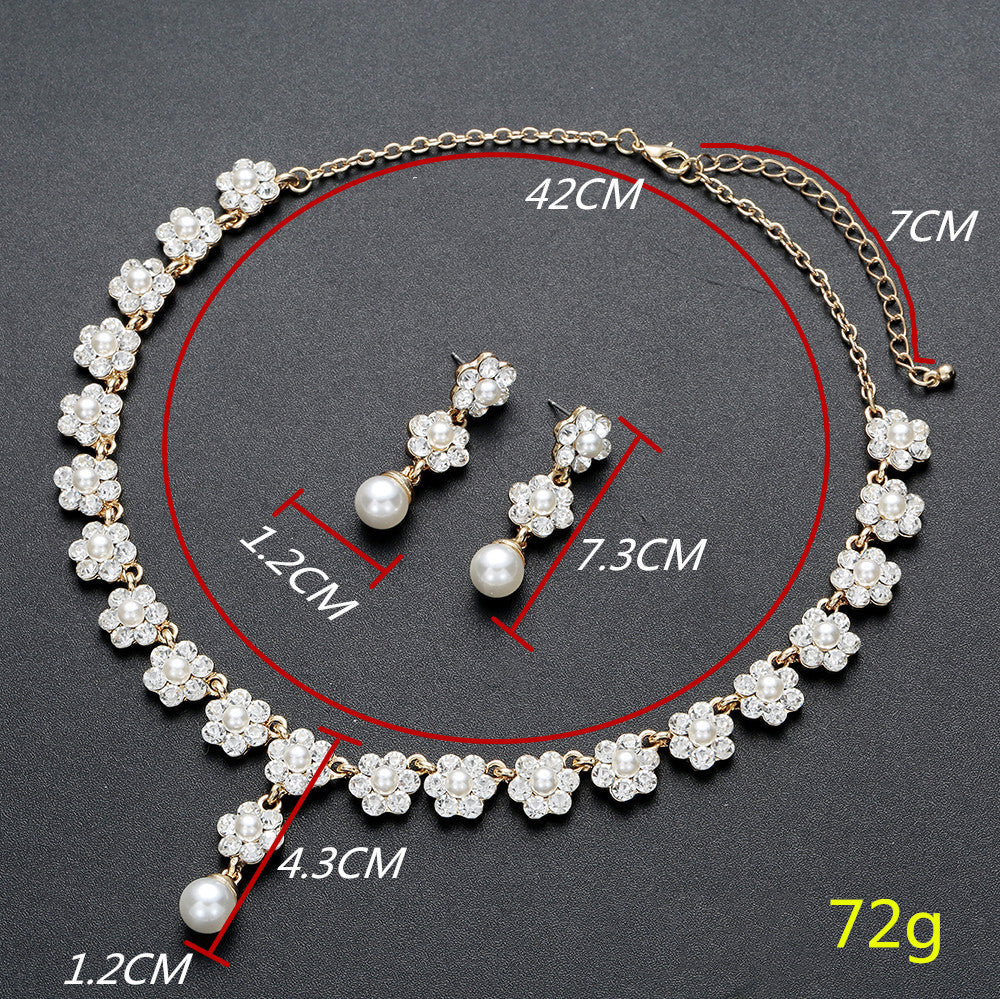 Creative Pearl Necklace Earrings Jewelry Set - ❤️Princess Store❤️