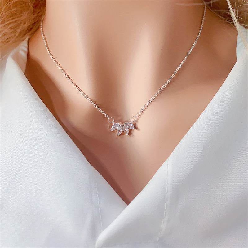 Minimalistische Lotusblüten-Halskette – Funkelnder Modeschmuck für Damen und Mädchen - ❤️Princess Store❤️