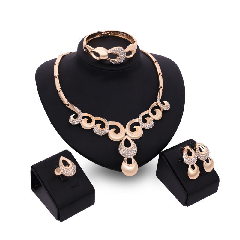 Halskette, Ohrringe, Armband & Ring Set – Damen Schmuck Set - ❤️Princess Store❤️