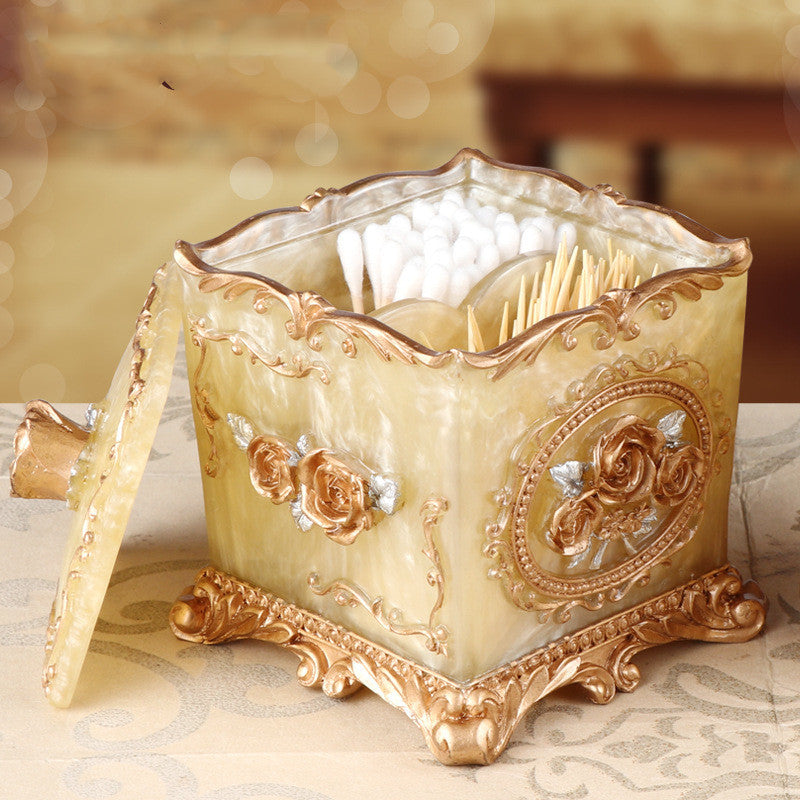 European Style Toothpick Box Cotton Swab Box Storage Box Creative Toothpick Holder - ❤️Princess Store❤️