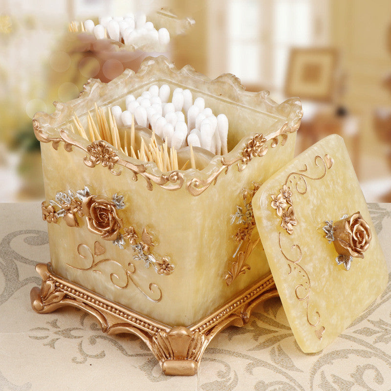 European Style Toothpick Box Cotton Swab Box Storage Box Creative Toothpick Holder - ❤️Princess Store❤️