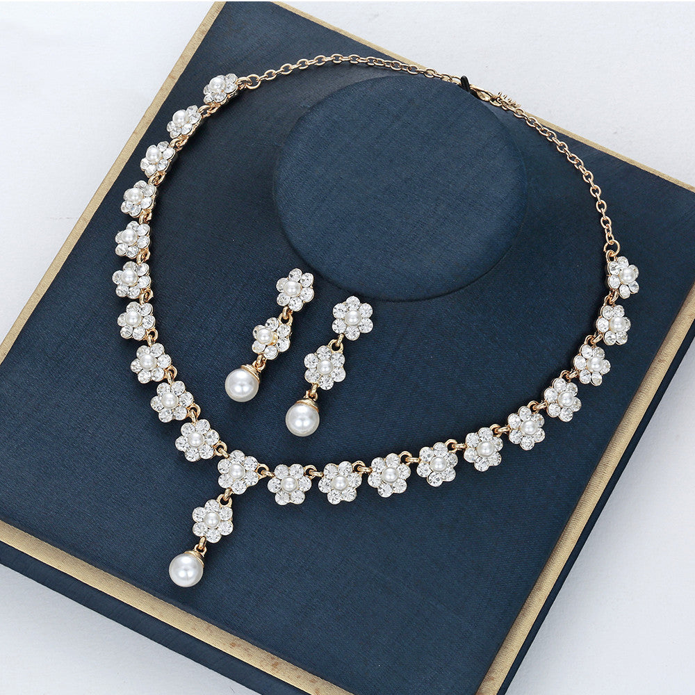 Creative Pearl Necklace Earrings Jewelry Set - ❤️Princess Store❤️