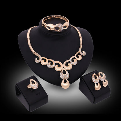 Halskette, Ohrringe, Armband & Ring Set – Damen Schmuck Set - ❤️Princess Store❤️