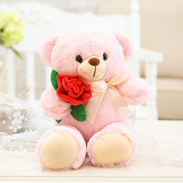 Rosen Plüsch-Teddybär - ❤️Princess Store❤️