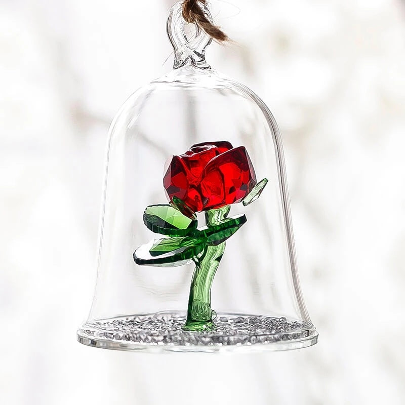 Crystal glass cover rose - ❤️Princess Store❤️