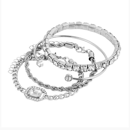 4-teiliges Kristall-Armband-Set – Bohemian Design für Dame - ❤️Princess Store❤️