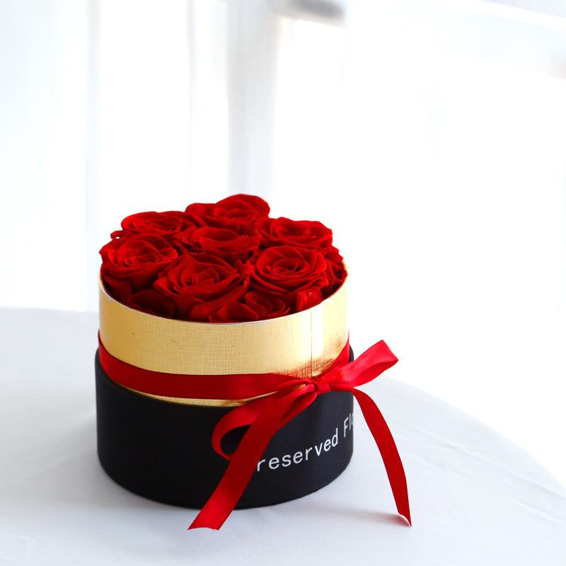 Eternal Roses In Box Preserved Real Rose Flowers With Box Set Valentines Day Gift Romantic Artificial Flowers - ❤️Princess Store❤️